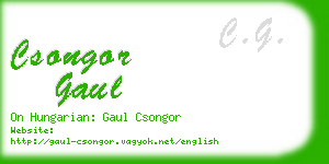 csongor gaul business card